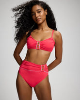 Ahoy Captain Shirred High-Waist Swim Bottom