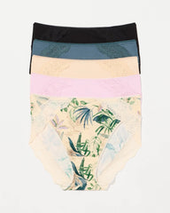 High-Leg Panty with Crochet Lace 5 Pack
