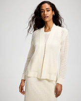 Cotton Pointelle Open Sweater Wrap