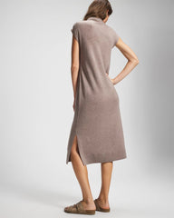 Premier Knit Sweater Funnel Neck Midi Dress