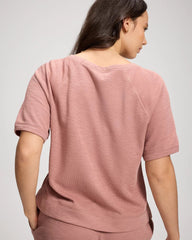 Slub French Terry Relaxed Dolman Sleeve Top
