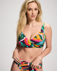 Bleu Rod Beattie Wild and Free Banded Wrap Bikini Swim Top