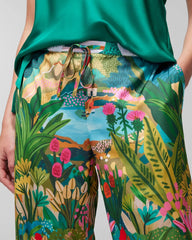 Wide-Leg Pajama Pants