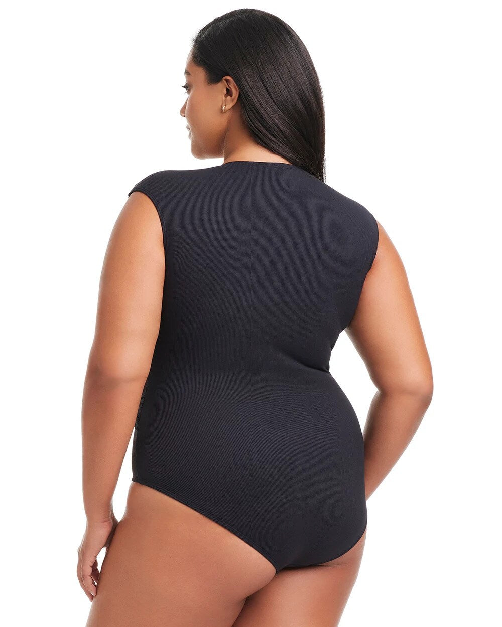Pique Ole Cap Sleeve Surplice One Piece