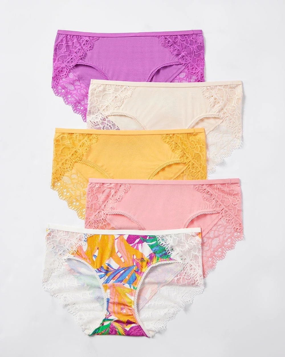 Hipster Panty with Enchanting Lace 5 Pack