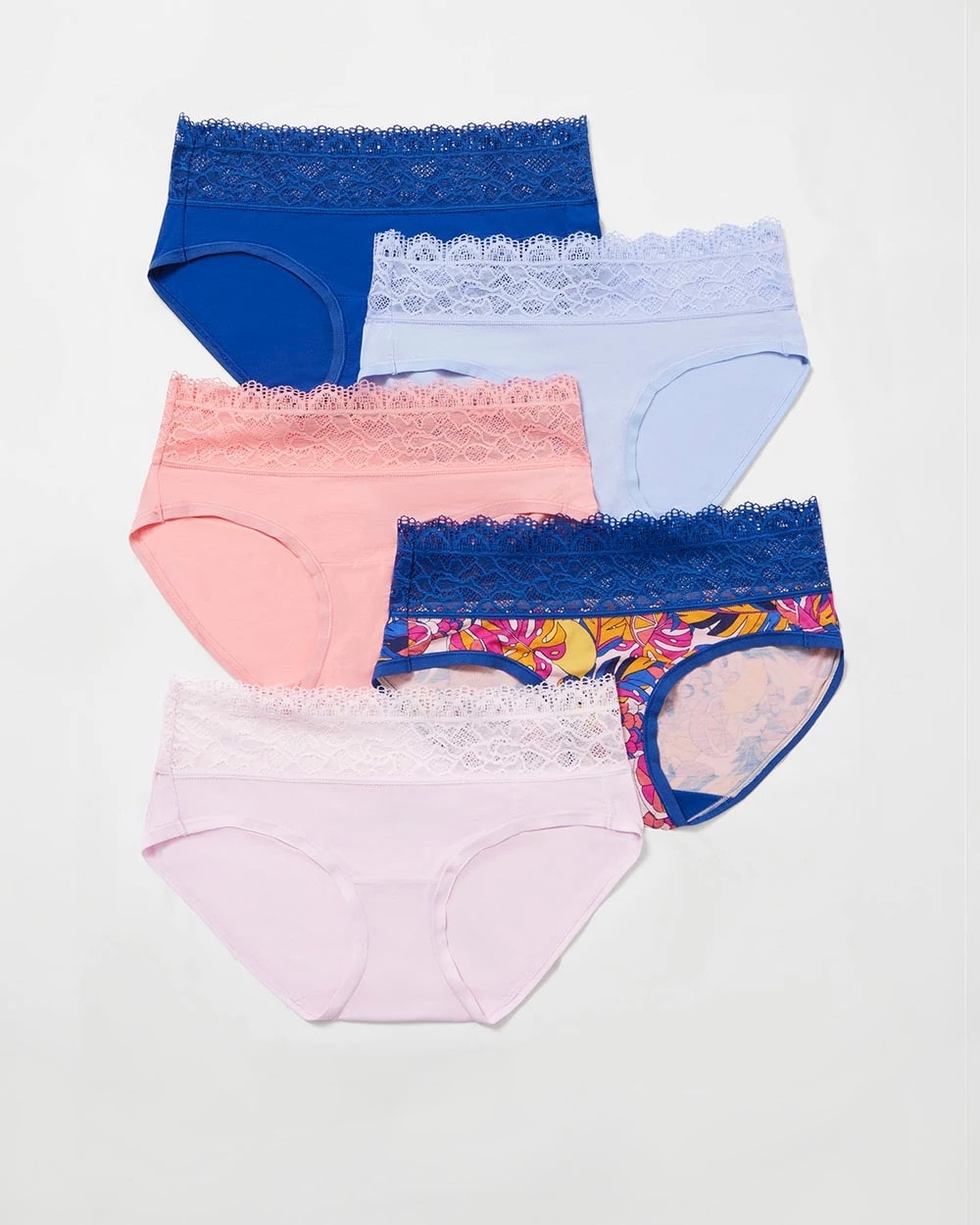 Hipster Panty with Super Soft Enchanting Lace 5 pack