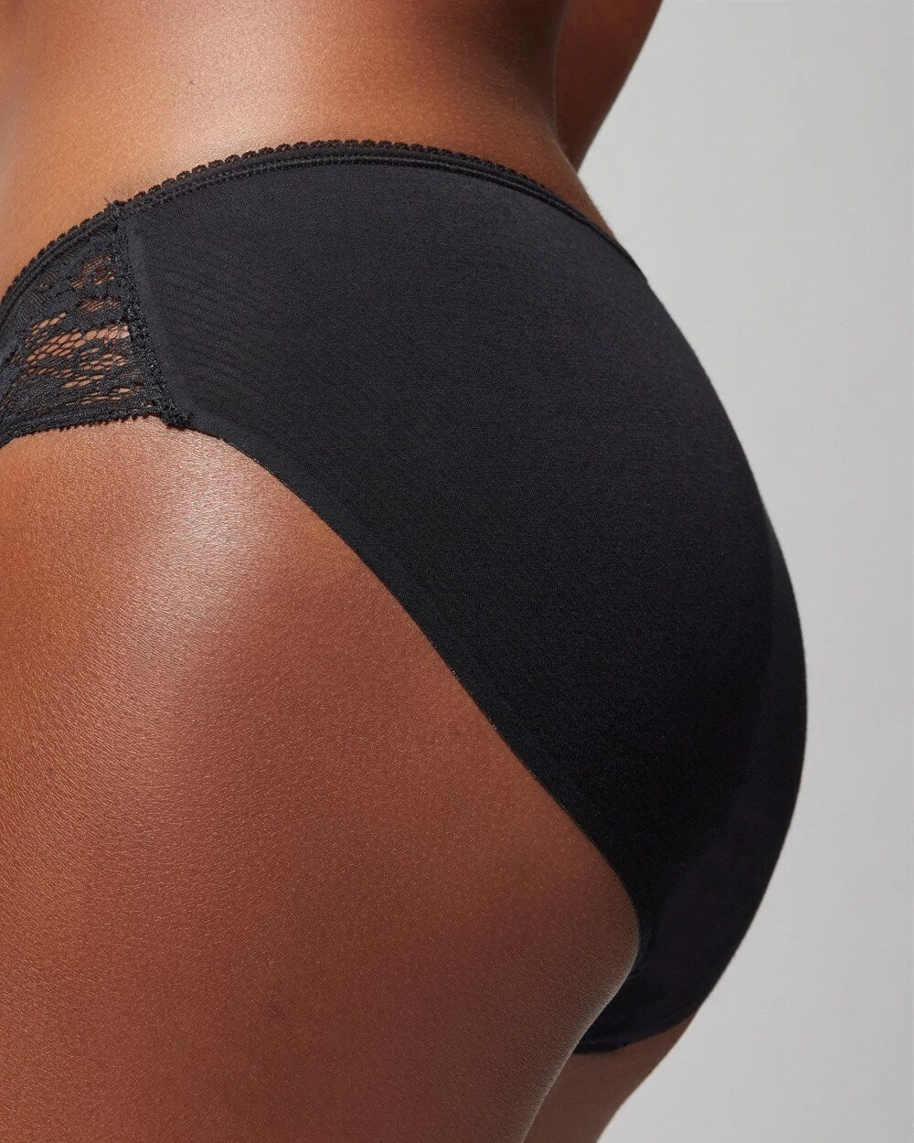 Cotton Blend Hipster Panty with Lace