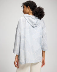 Chambray Oversized Zip-Up Jacket