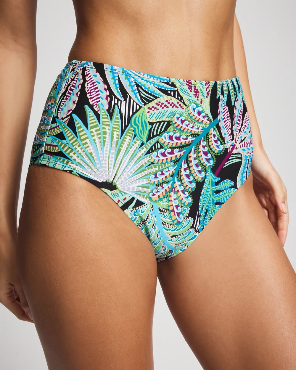 Cloud Forest High-Waist Swim Bottom