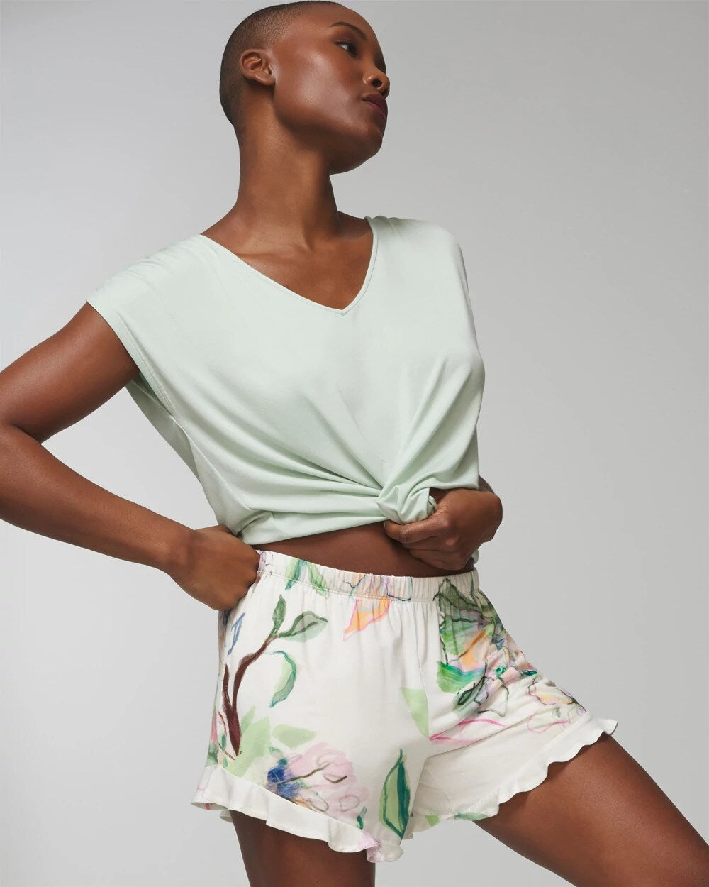 Ruffle Pajama Shorts