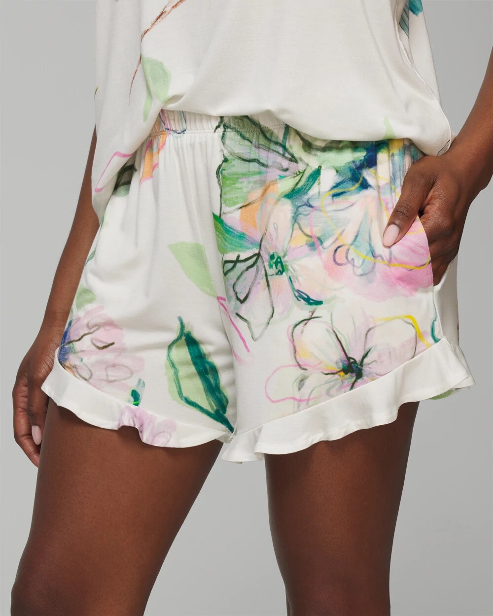 Ruffle Pajama Shorts