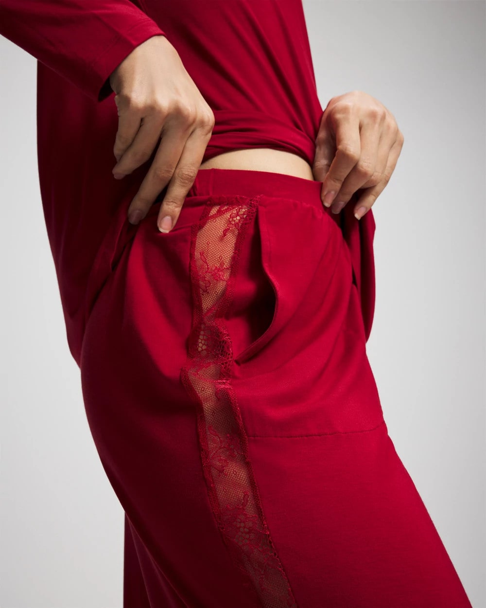 Lace Relaxed Wide Leg Pajama Pant
