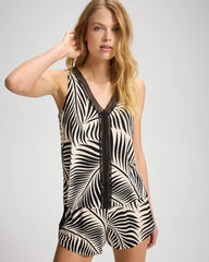 Macrame Trim Relaxed Pajama Tank