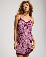Cool Nights Lace Trim Chemise with Shelf Bra