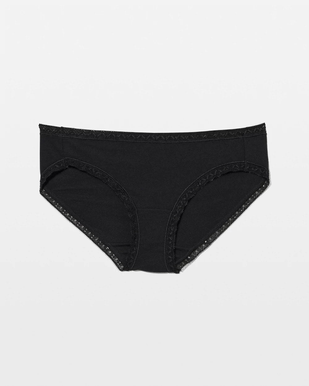 Cotton Hipster Panty with Lace Trim