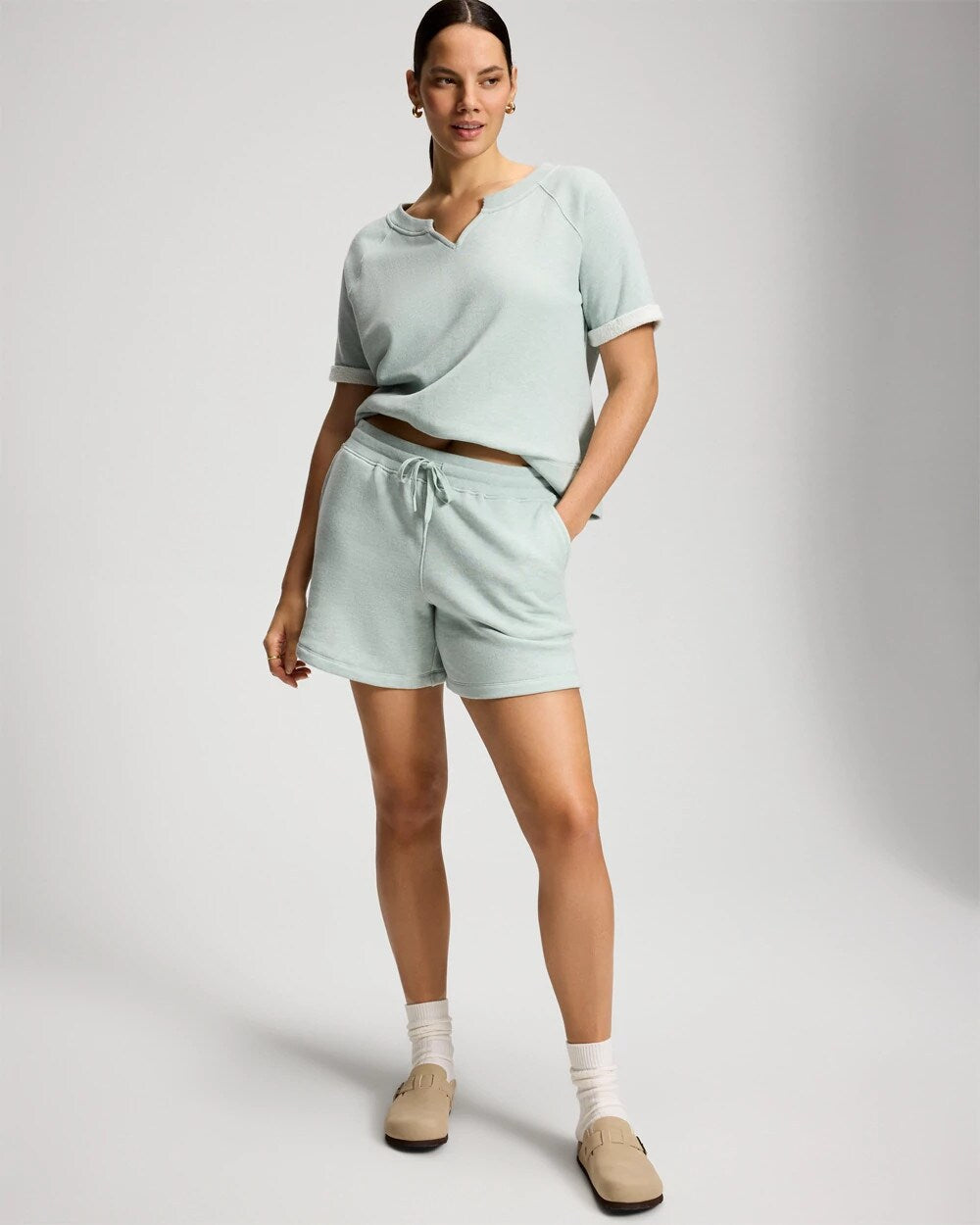 Cotton Terry Relaxed Shorts