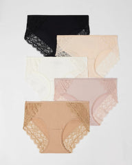 Hipster Panty with Enchanting Lace 5 Pack