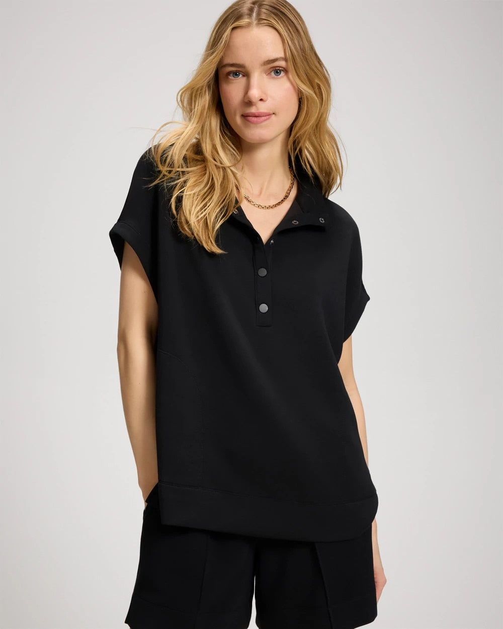 Modern Modal Quarter-Snap Short Sleeve