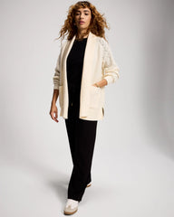 Pointelle Long Sleeve Wrap