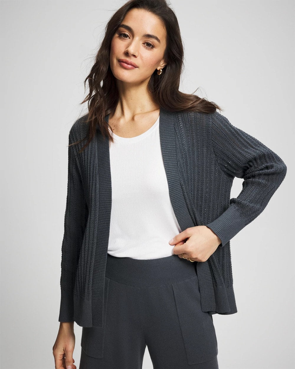 Pointelle Sweater Wrap