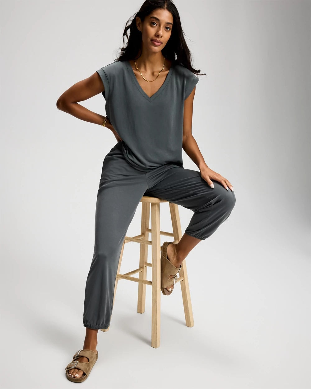 Sand Washed Relaxed Harem Pants