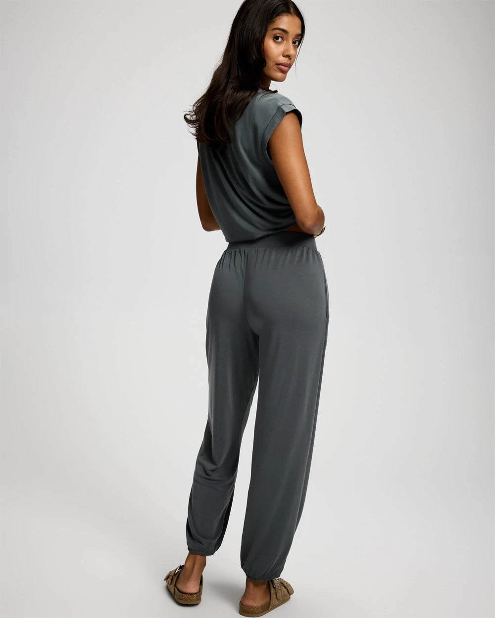 Sand Washed Relaxed Harem Pants