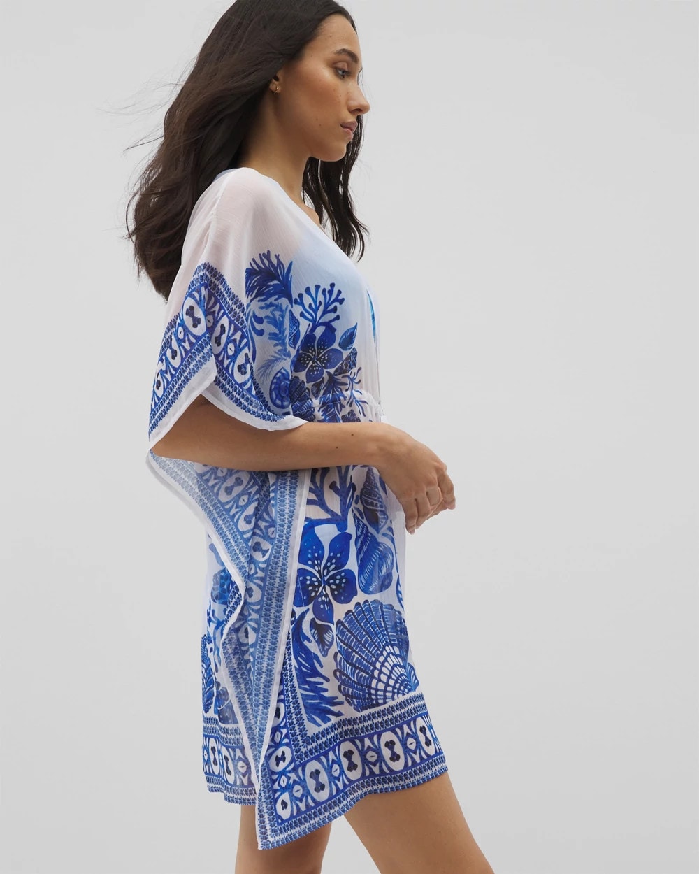 Beyond Control Sea Life Chiffon Caftan