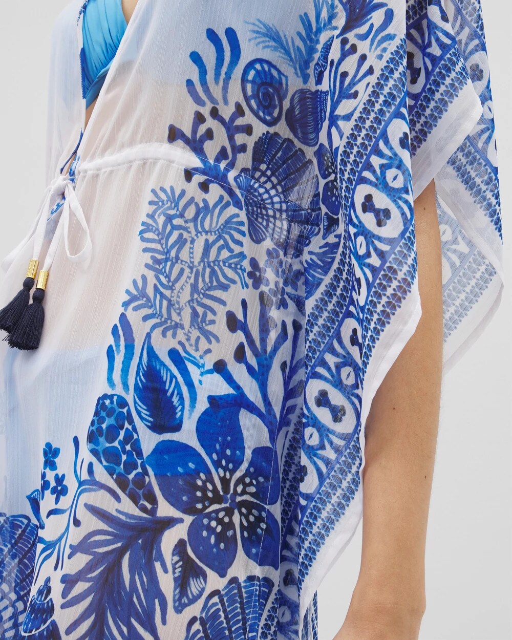 Beyond Control Sea Life Chiffon Caftan