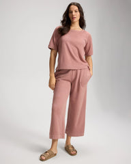 Slub French Terry Relaxed Dolman Sleeve Top
