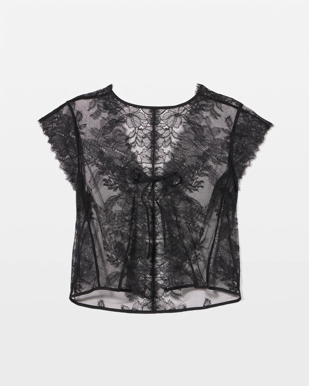 Lace Tie Front Top