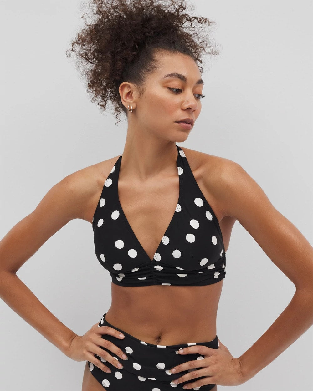 Shirred Halterkini Top