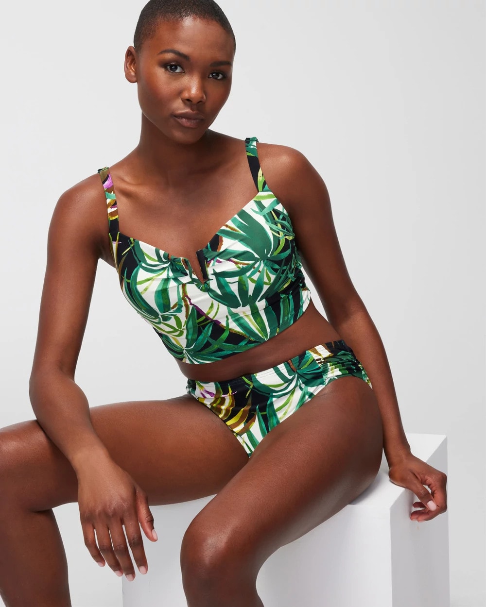 V-Wire Cropped Bikini Top