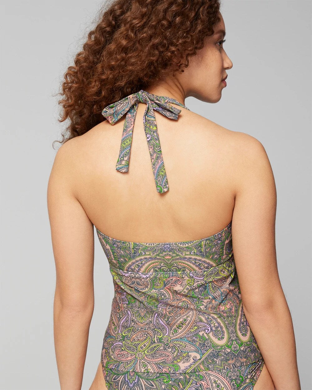 V-Wire Halter Tankini