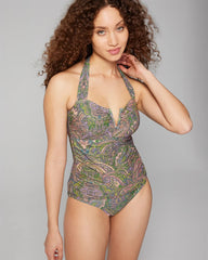 V-Wire Halter Tankini