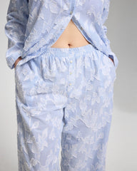 Cotton Striped Jacquard Pajama Pants