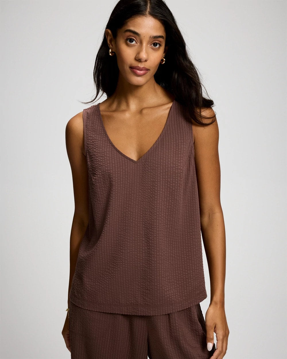 Textured Stripe Relaxed Tank