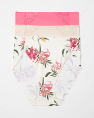 High-Leg Brief Panty with Lace 3 Pack
